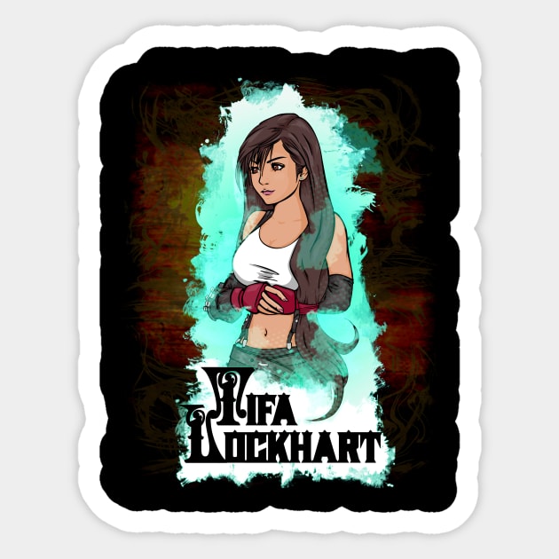 Tifa Sticker by Beanzomatic